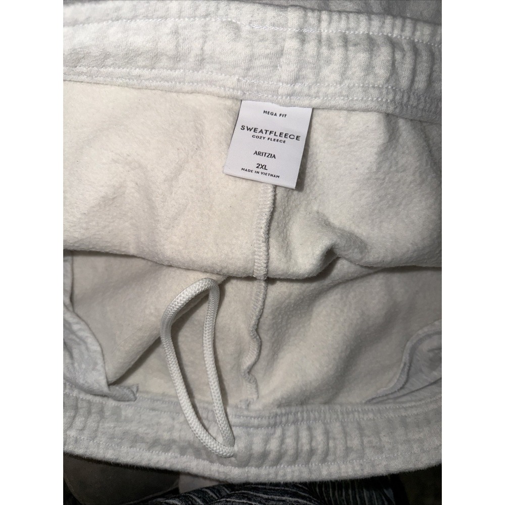 Aritzia Women's Cozy Light Gray Mega Fit Cotton Fleece Sweatpants Size XXL - Picture 5 of 7